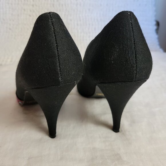 Rush Hour Express Pumps Stilettos Shoes Sz 8 leather fabric Retro Vintage NWOT - Picture 8 of 13